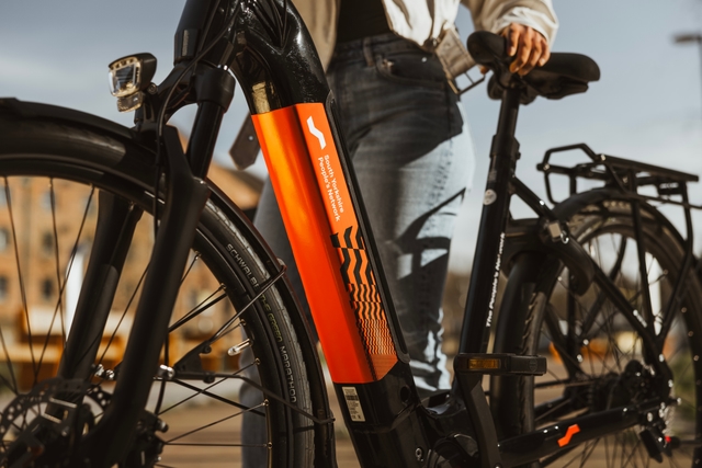 Bike with South Yorkshire People's Network branding
