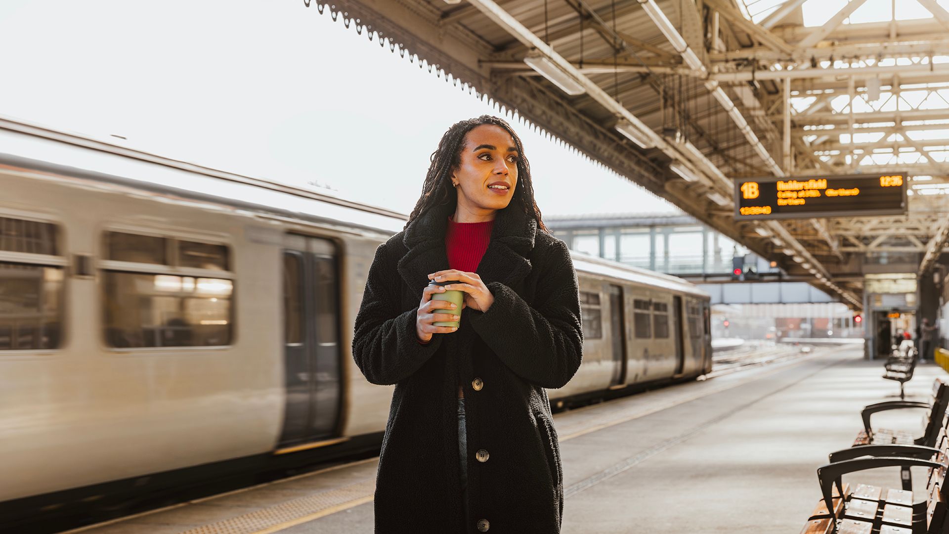 Woman at Sheffield train station